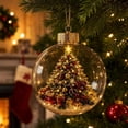 thumbnail image 6 of 6PCS Glowing Christmas Ornaments - Mini Gold Light-Up Christmas Ball Ornaments - Christmas Tree Ornament with Warm LED Light for Tree Mantel, Holiday Scene Decoration & Gift, 6 of 8