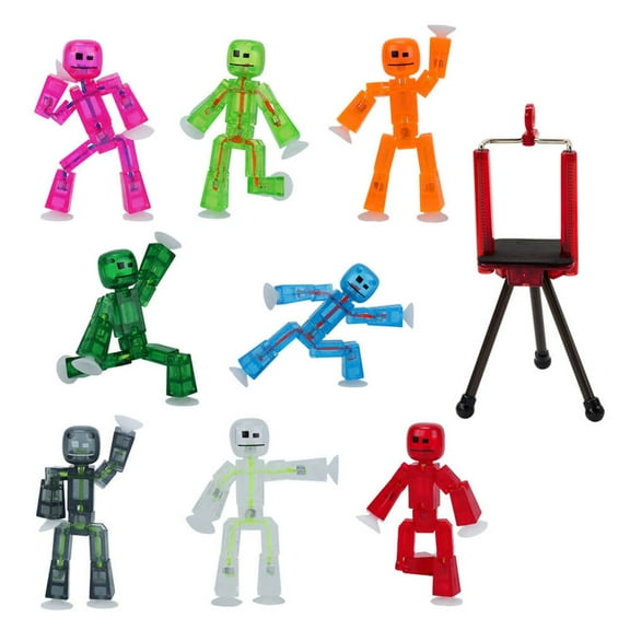 Stikbot Collectable Stop Motion Animation Action Figures, 8 Count