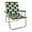 Charleston, variant on Lawn Chair USA - Classic Folding Aluminum Webbed Chair - Durable, Portable, and Comfortable Outdoor Chair - Ideal for Camping, Sports, and Concerts - Charleston With Green Arms