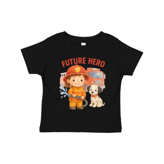 Inktastic Future Hero Firefighter Kids Cute Design Boys or Girls Toddler T-Shirt
