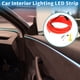 thumbnail image 2 of Cuerda de luz LED EL de 3 metros Unique Bargains, luz de tira LED para automóvil, luz neón flexible para decoración de automóviles USB (5V) roja, 2 of 7