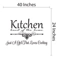 thumbnail image 4 of KITCHEN - Vinyl Inspirational Kitchen Quotes Heart Of The Home Lettering Art Décor Sticker Just A Girl That Loves Cooking Quotes Design Home Wall Decal 40" x 24", 4 of 5