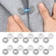 thumbnail image 5 of Pares de 10 broches de botón magnéticos a presión para coser pantalones vaqueros y acolchar. plateado, 5 of 9