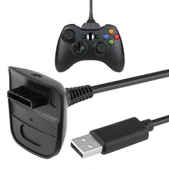 Charging Cable for Xbox 360 Controllers - 150cm Black replacement charger cord