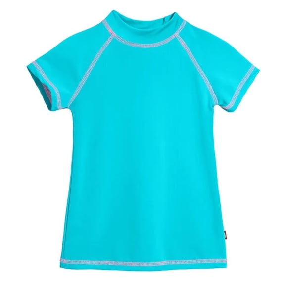Girls UPF 50  Short Sleeve Rashguard | Turquoise