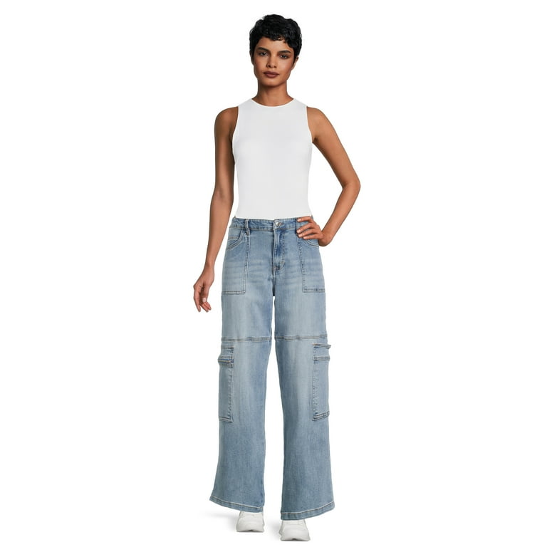 Madden Girl Juniors' Super High Rise Distressed 90s Wide Leg Jeans - Macy's
