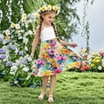 thumbnail image 4 of Nmnitkp Girl Dresses High-Quality Fabric Dresses for Girls Ruffle Sleeve Tiered Swing A-Line Cute Midi Casual Sundress Multicolor,9 Years, 4 of 7