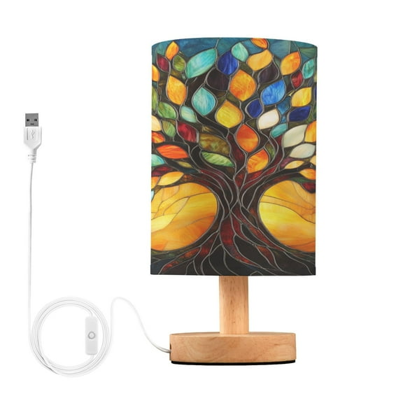 BZSMCE Lamp Modern Design Glass Tree Creative Patter Night Light