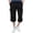 Black, variant on Fesfesfes Men's Plus Size Pants Multi-pocket Wear-resistant Cropped Trousers Knee Length Cargo Pants