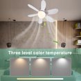 thumbnail image 3 of Ventilador Techo Con Rosca Miniventilador LED E27 Extensor 30W 15 75 Pulgadas, 3 of 9