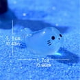 thumbnail image 3 of Tiny Seal Figurines, Ongmies Glow in The Dark Decoration Cute Baby Seal Fish Tank Decoration Mini Sea Diy Resin Crafts, D, 3 of 8