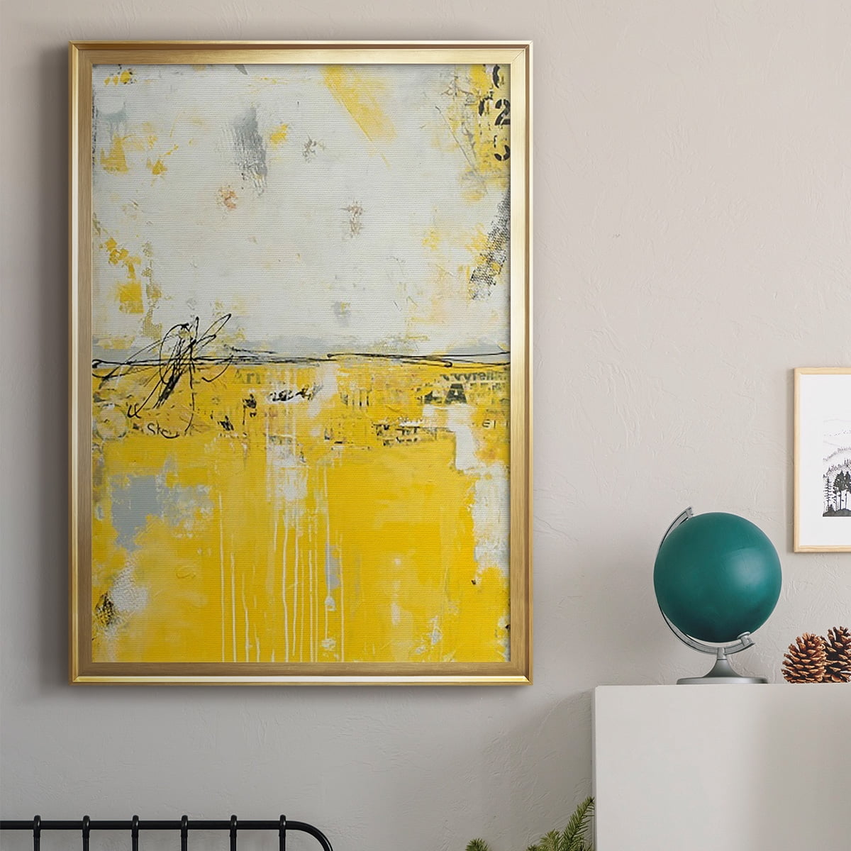Yellow Bound Premium Framed Print, in Gold, Black, or Silver - Ready to Hang