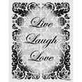 thumbnail image 3 of Williams, Todd 20x24 Black Modern Framed Museum Art Print Titled - Live Laugh Love, 3 of 5