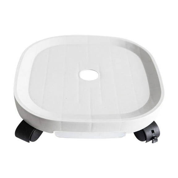 Blukids Plant Pallet Caddy with Wheels, Square Flower Pot Mover, Indoor Rolling Planter Dolly on Wheels, Outdoor Planter Trolley Tray Coaster, Garden Supplies(White)