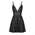 thumbnail image 6 of Plus Size Dresses Dgankt Women Sequin Sexy V Neck Shift Dress Sparkly Glitter Sleeveless Short Flowy Loose Party Night Out Club Dress, 6 of 8