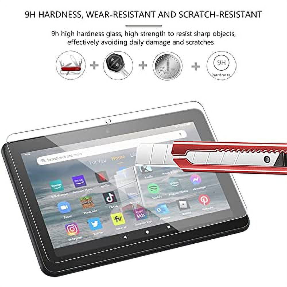 thumbnail image 2 of Amazon Fire 7 Screen Protector 2-Pack Tempered Glass Screen Protector For Onn 7" Tablet Gen 3 (2022) & Kids Tablet - 9H Hardness Nail File Electric 2 of 14