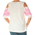 thumbnail image 2 of INC $80 Womens New 9111 Pink Embroidered Bell Sleeve V Neck Top XS B+B, 2 of 2
