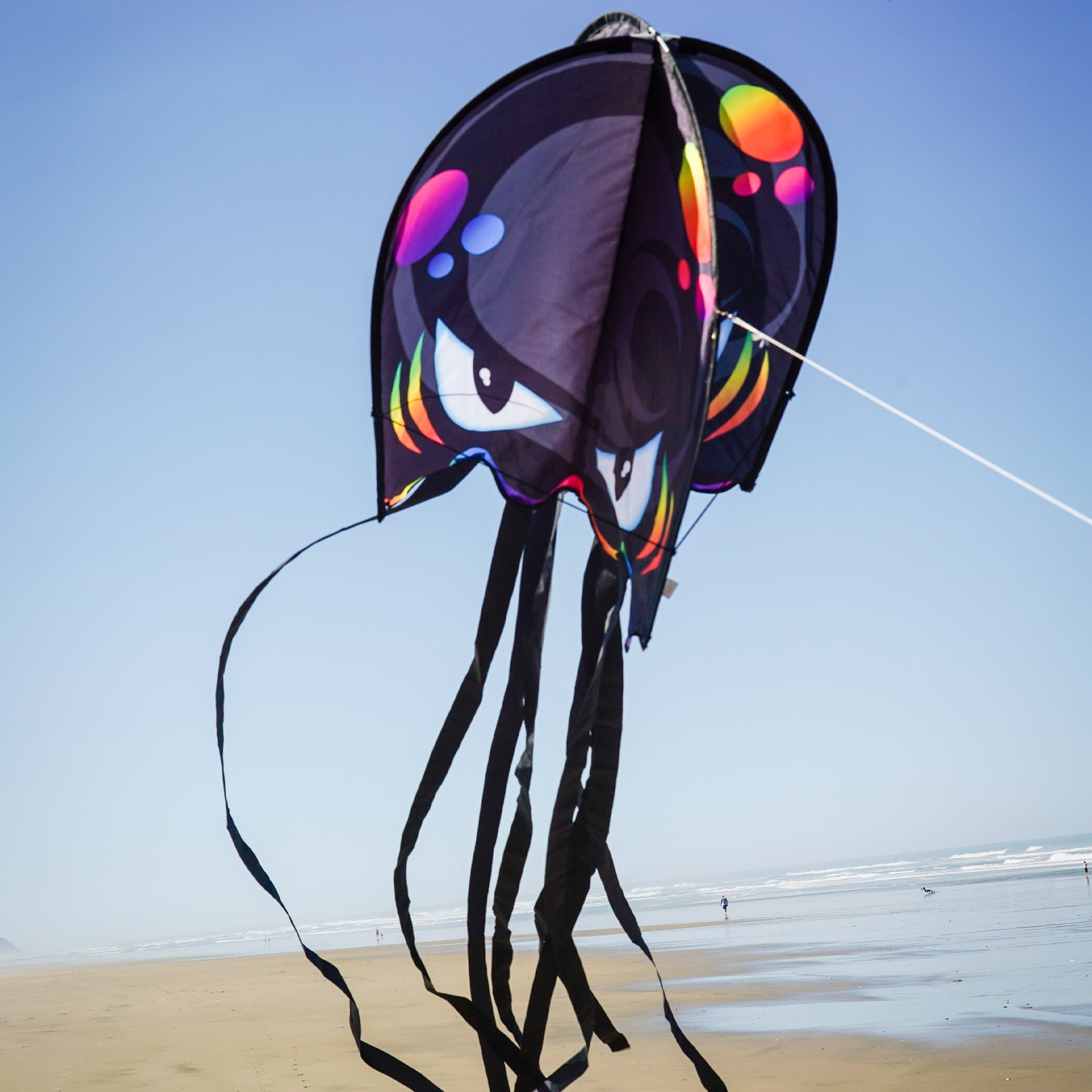 In the Breeze 3387 — Aurora Pop Jelly Kite — Non-Assembly, Easy-Flying Kite with Long Streamer Tails; Kite Line Included
