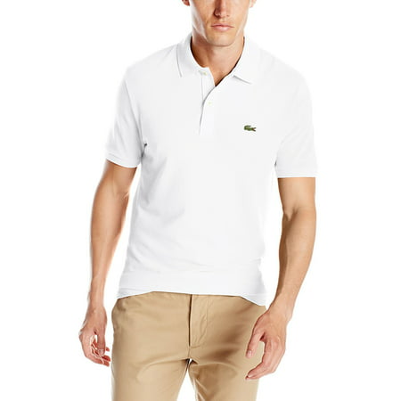 Lacoste Men's Slim Fit  Pique Polo Shirt White (Best Slim Fit Golf Shirts)