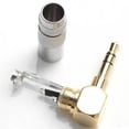 thumbnail image 2 of 3.5mm L Shape Jack Gold Plated 90 Degree Angle Audio Connector Audio Plug Silver, 2 of 5