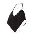 thumbnail image 3 of Txlixc Chaleco de cuello colgante de verano femenino blusa negra sin mangas con cuentas en la espalda Txlixc moda, 3 of 9