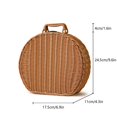 thumbnail image 2 of Valise Tressée Vintage Emballage Cadeau Panier de Réception Restauration Voies Anciennes Brun Imitation Rotin Sac de Rangement Circulaire, 2 of 10