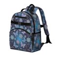thumbnail image 2 of Butterfly and Jewel Blue Pattern Cute School Backpack Bag for School with Padded Back and Adjustable Shoulder Straps 15.25"x11.5"x5.25", 2 of 5