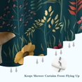 thumbnail image 6 of Colorful Mushroom Flower Dark Green Pattern Shower Curtain 36"x72" ,Bathroom Decorative Shower Curtains Set with 12 Hooks,Modern Waterproof Washable Shower Curtain, 6 of 6
