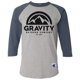 thumbnail image 1 of Camiseta Raglan de Gravity Outdoor Co. Mens - Black Logo - Navy / Oxford Gray - Grande Gravity Outdoor Co. Camiseta de manga corta, 1 of 1