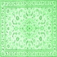 thumbnail image 1 of Ahgly Company Indoor Square Medallion Emerald Green Traditional Area Rugs, 3' Square, 1 of 4