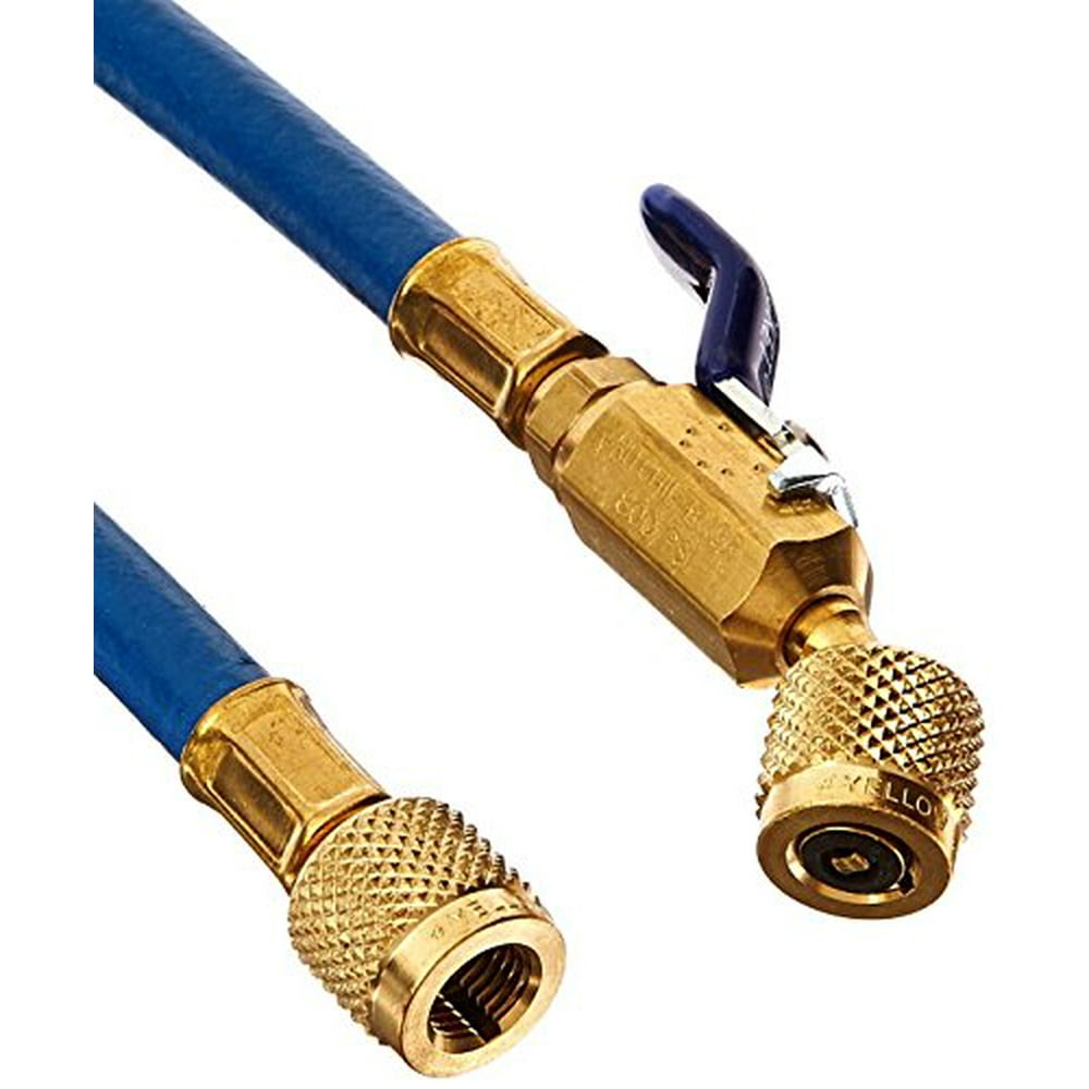 Yellow Jacket 29425 Plus II 1/4" Hose with Ball Valve for R410A, 60