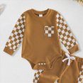thumbnail image 5 of CAUYDY Baby Girl Clothes Set Preemie Girls Long Sleeved Bodysuit Infant Fall Winter Romper Newborn Going Home Outfit 0 3 6 9 12 18 24 Months Sizes 0-3 Months,Brown, 5 of 7