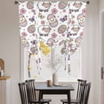thumbnail image 3 of Easter Tie Up Curtains 45 Inches Long, Kitchen Window Curtains Over Sink, Cute Cartoon Sheep Chick Eggs Flowers Butterfly Small Window Curtains Shade Balloon Curtains Valances for Bedroom 34"x45", 3 of 8