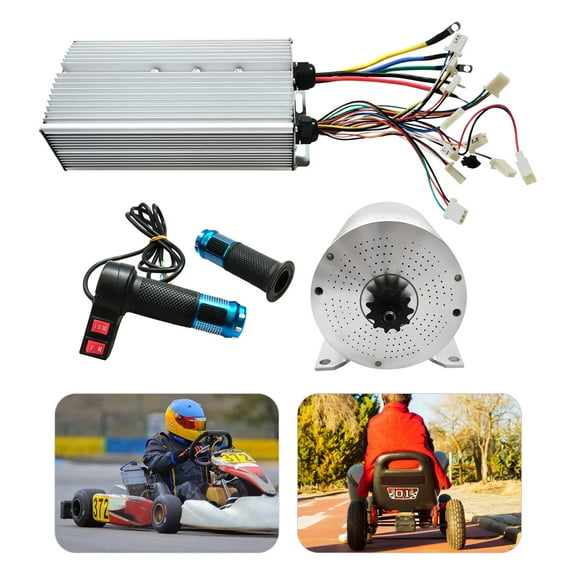 E-Bike Brushless DC Motor Kit, 72V 6600rpm Motor with 3 Speed Electric Scooter Motor Controller for Electric Bike Motorcycle Scooters