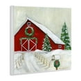 thumbnail image 4 of Stupell Industries Winter Barn Scenery Holiday Painting Unframed Art Prints Wall Art, 12 x 12, 4 of 8