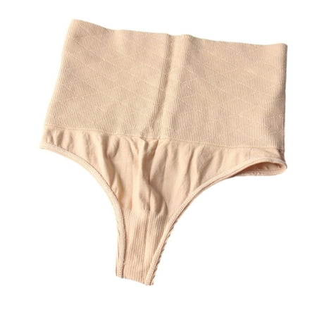 POPLIS Womens High Waist Cincher Girdle Tummy Control Thong Panty Slimmer Body Shaper Briefs Seamless Butt Lifting Underwear