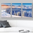 thumbnail image 3 of wall26 Framed Canvas Print Wall Art Set Aerial View Arctic Winter Snow Trees Nature Wilderness Photography Realism Rustic Landscape Colorful Cool for Living Room, Bedroom, Office - 24"x36"x, 3 of 5