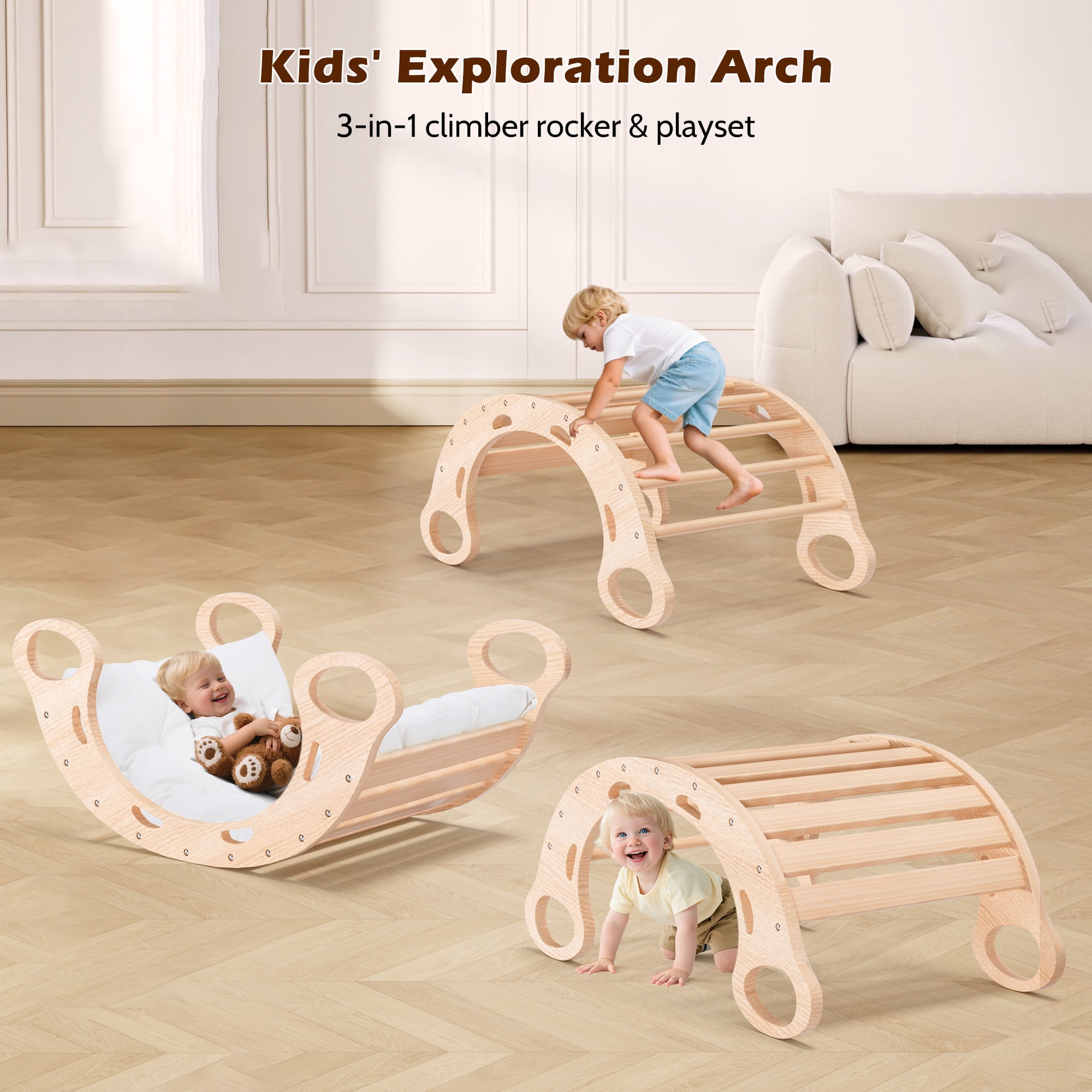 FISCHER MOTIVE JR 120 LEKIストック90cm セット Lookfly 9 in1 Pikler Triangle Set Foldable Baby Climbing Toys for