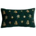 thumbnail image 1 of Fiudx Liquidación de ahorros de verano Funda de almohada bordada con árbol de Navidad, funda de cojín con copos de nieve, regalo decorativo navideño, funda de cojín sin núcleo, 1 of 1