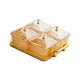 thumbnail image 3 of Platos para servir divididos, bandeja para aperitivos, caja para almacenar alimentos, 4 compartimentos para frutos secos Marrón, 3 of 9