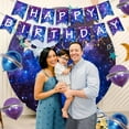 thumbnail image 5 of Kreatwow Galaxy Outer Space Theme Decoration Birthday Banner, 5 of 6