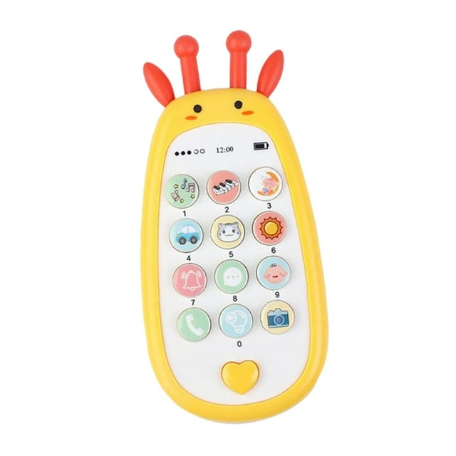 lionlar Animals Shaped Musical Phone Toys Learning Musical Toys with Sounds Smartphone Yellow