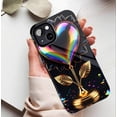 thumbnail image 5 of Luxury Heart-Shaped Rainbow Phone Case for Holiday Gift Lovers & Style Enthusiasts, Durable Shockproof Design with Glossy Finish - Compatible with iPhone 11/12/13/14/15/16 (Pro Max/Plus), 5 of 9