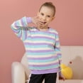 thumbnail image 2 of Godderr Toddler Kids Baby Girl Clothes Long Sleeve Pullover Crewneck Casual Stripes Sweatshirt, 2 of 4
