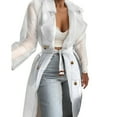 thumbnail image 3 of Hunpta Womens Daily Sun Protection Clothing Every Wearing Sheer Mesh Long Sleeve Buttoned Coat With Belt, 3 of 9