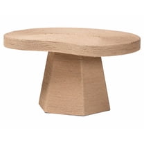 bali & pari Lenka Natural Jute Coffee Table Textured Handwoven Cocktail Table