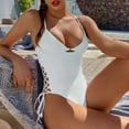 thumbnail image 7 of REORIAFEE Womens Swimsuit One Piece Swimsuit High Waist Bathing Suit Resort Wear Bathing Suit One Piece Hollow Out Bikini Beachwear Set White S, 7 of 7
