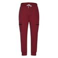 thumbnail image 4 of sususu Men Travel Pants Airplane,Men's Casual Straight Leg Athletic Trousers with Side Zipper Pockets Comfortable Daily Wear Fashionable Bottoms,Red,S, 4 of 4