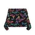 thumbnail image 5 of Wukai Rainbow Butterflies Waterproof Tablecloth for Kitchen Dining, Fits Square Tables for 2-4 Seats -54"x54", 5 of 7