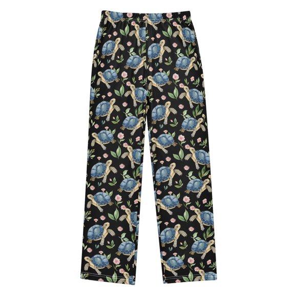 joogoo Flower Turtles-b1 Kids Pajama Pants Pj Bottoms Boy Girls Sleepwear Lounge L
